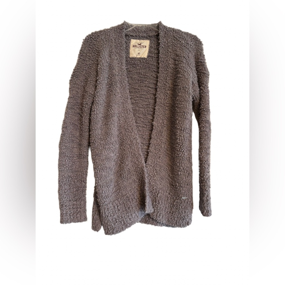 Hollister Gray Plush Chenille Cardigan – XS